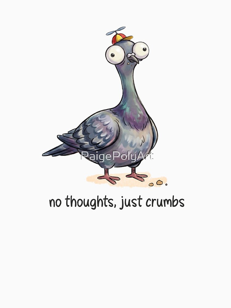 Brain Offline - Derp Pigeon by PaigePolyArt