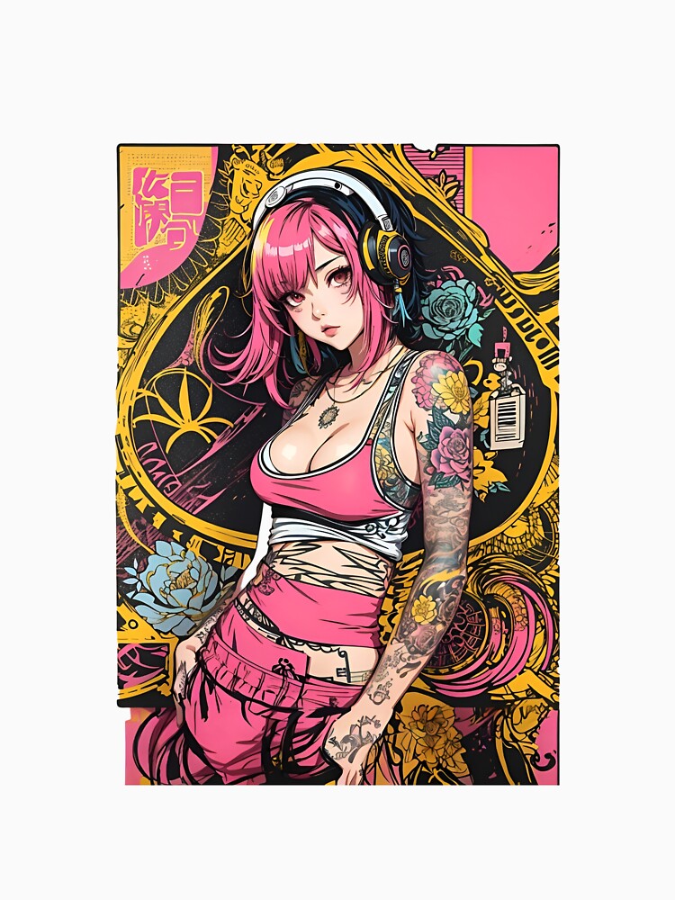 Tattooed cyberpunk girl by TeeCraft1