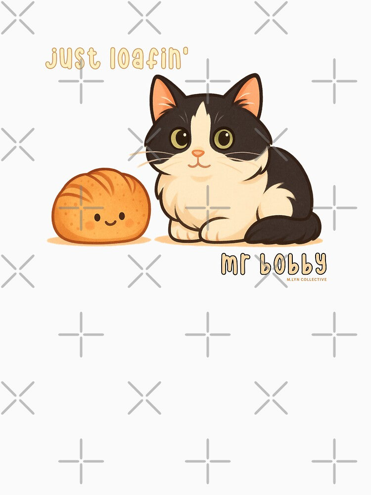 Just Loafin’ – Mr Bobby Cat and Bread Design by MLynCollective