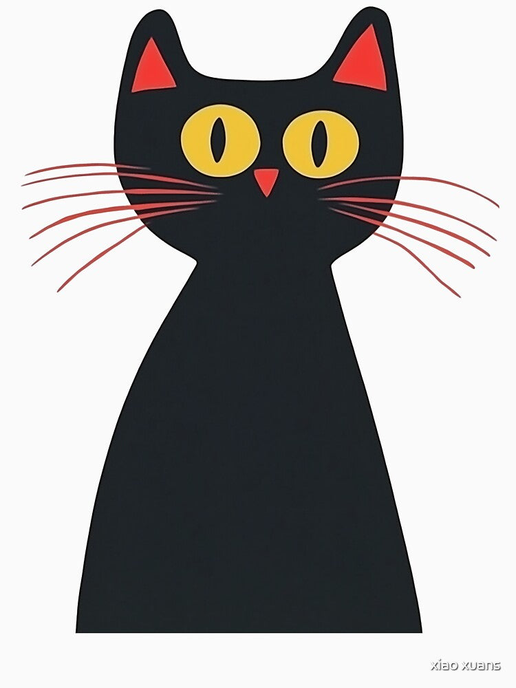 Funny Black Cat Face by xiao xuans