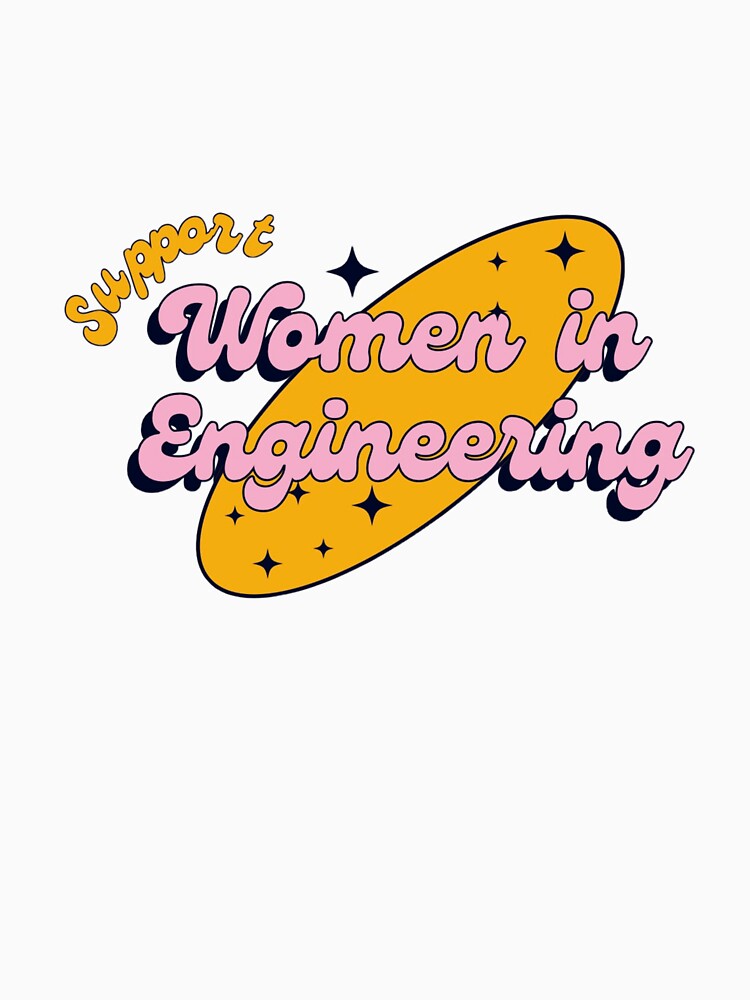 Retro, Colorful Support Women in Engineering by meggwill