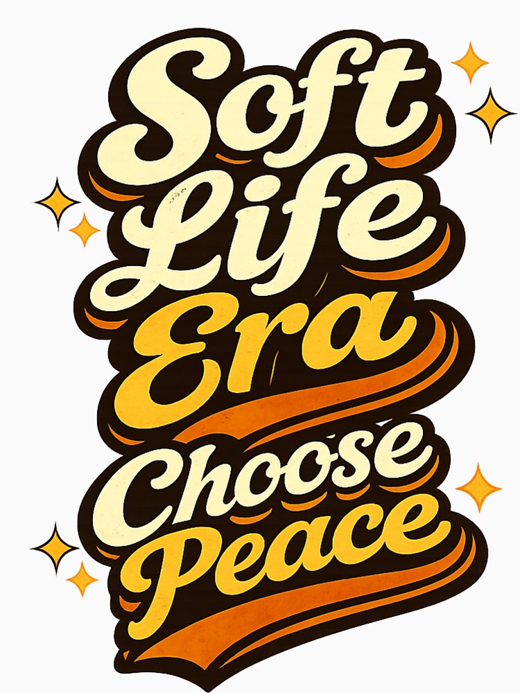 Soft Life Era Choose Peace Typography Design by dsingstyle