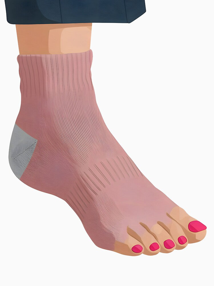 Foot with pink nails by NextDoorShoop