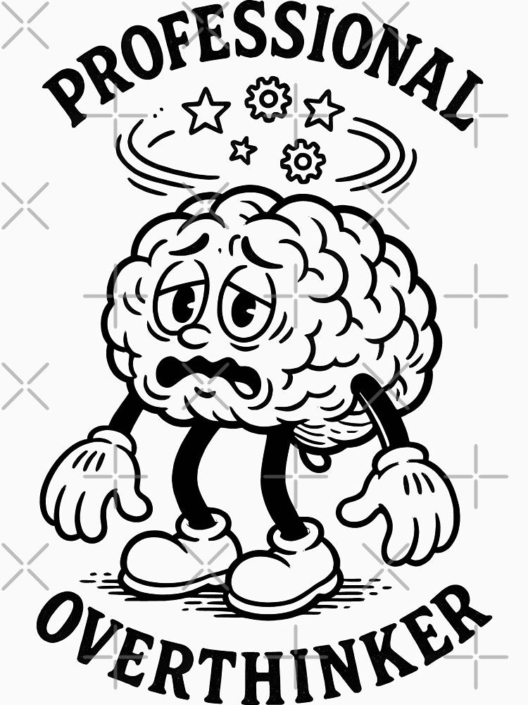 Professional Overthinker - 1930s Rubber Hose Cartoon by Dhenin Studio