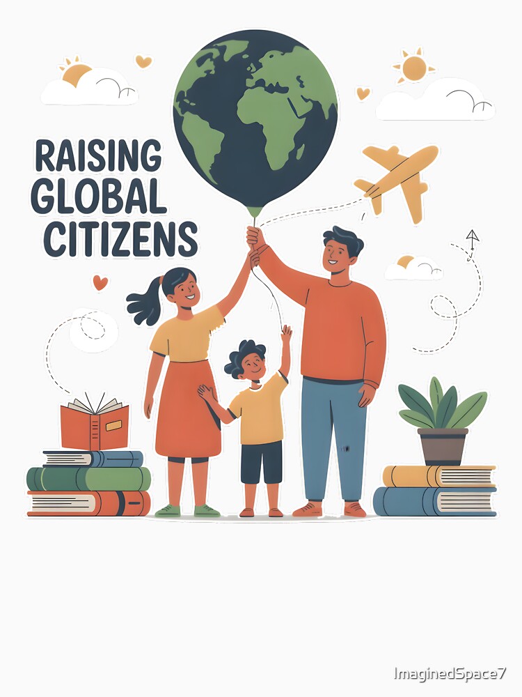 Raising Global Citizens T-Shirt | Digital Nomad Family | Worldschooling Adventure Shirt by ImaginedSpace7