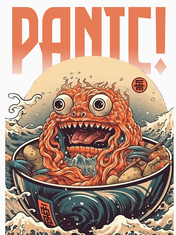 Panic in Flavor Town: Ramen Monster's Spicy Surprise by go-go-designs