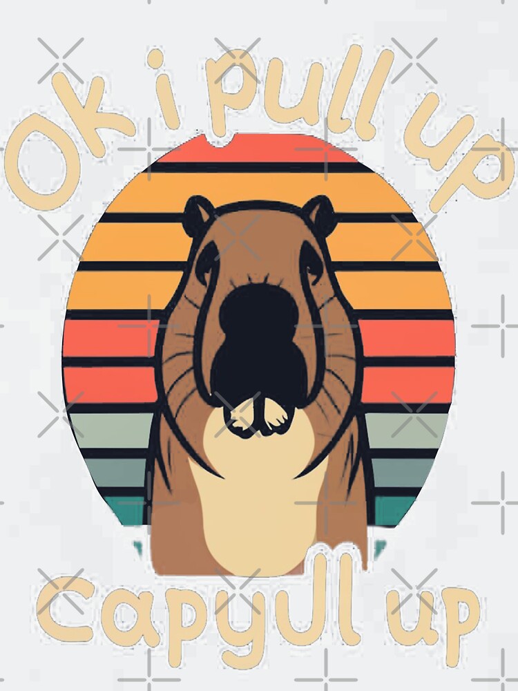ok i pull up Capybara T-shirt  Chill Vibes Tee Relaxation T-shirt by Vnosdesign