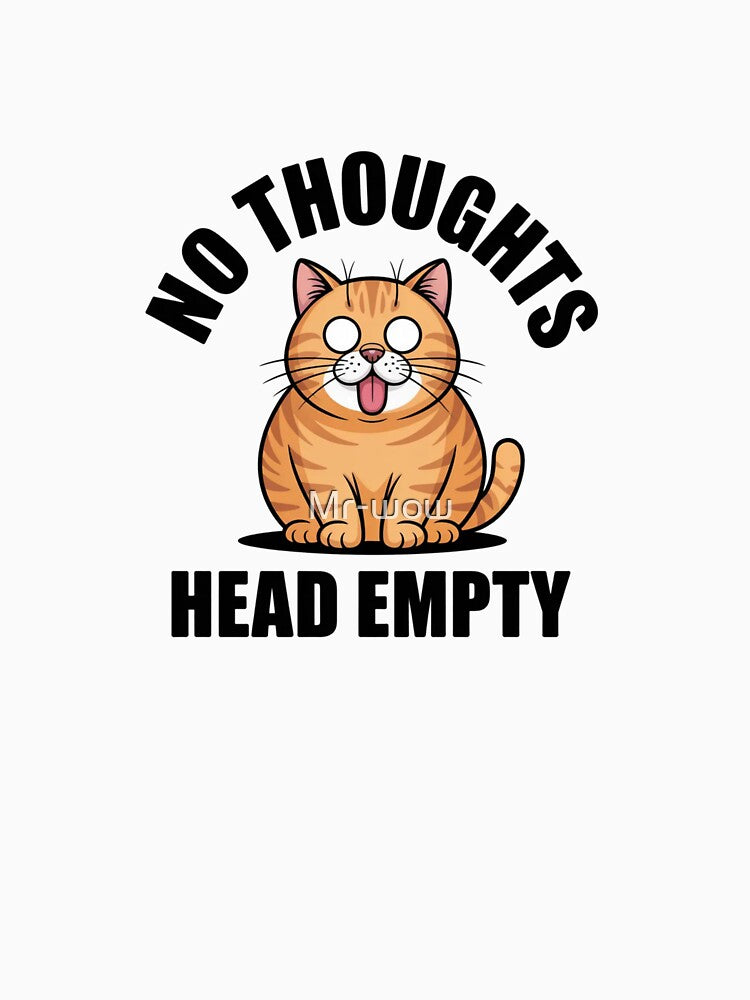 One Orange Braincell Derpy Cat Mental Health Art by Mr-wow