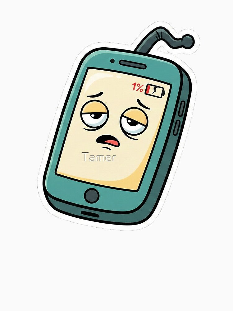 “Social Battery 1%” Cartoon by Tamer ⭐⭐⭐⭐⭐