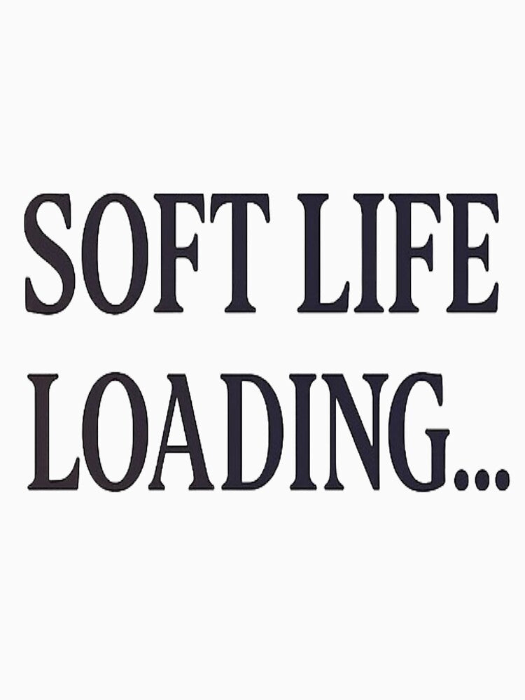 Soft Life Loading Aesthetic Quote, Pastel Gradient Minimalist Typography Design by JayInspires