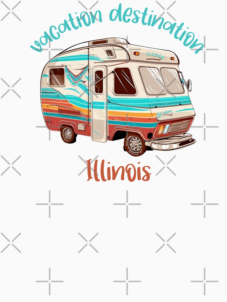 Vacation Destination Illinois T-Shirt by MarqisStudio