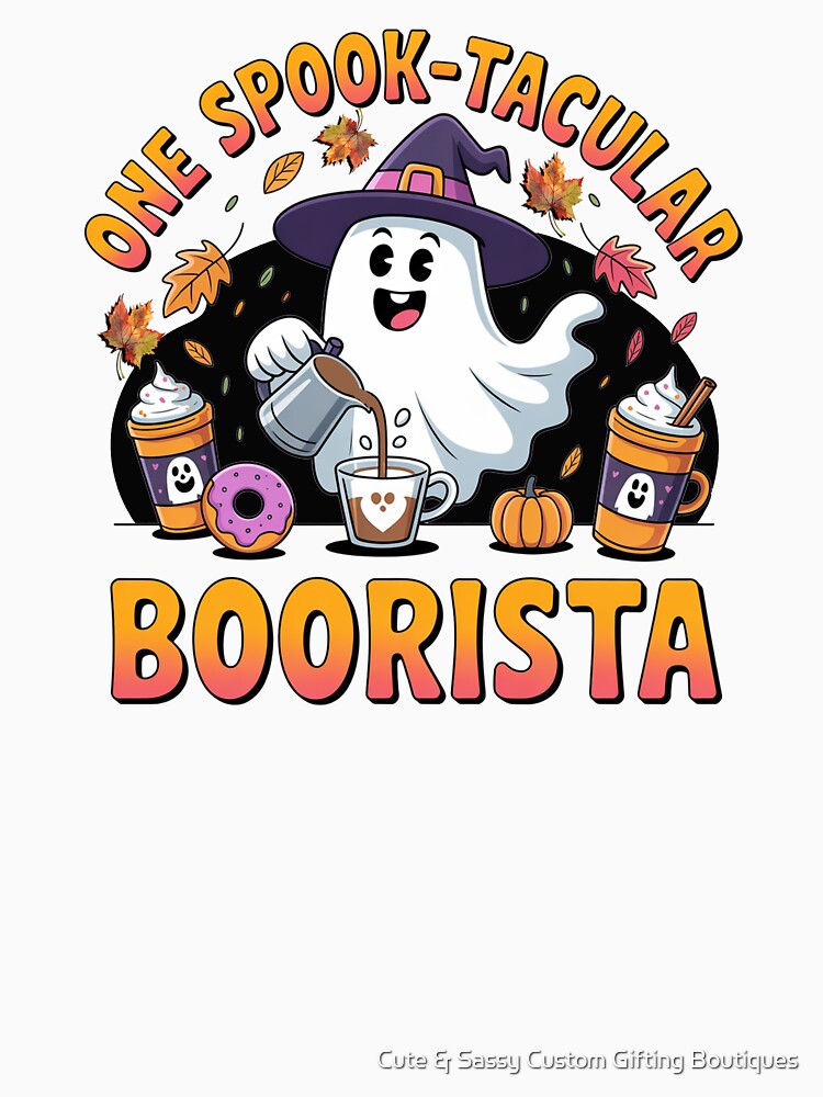 Ghost Cute Coffee Boorista Funny Halloween by Cute & Sassy Custom Gifting Boutiques
