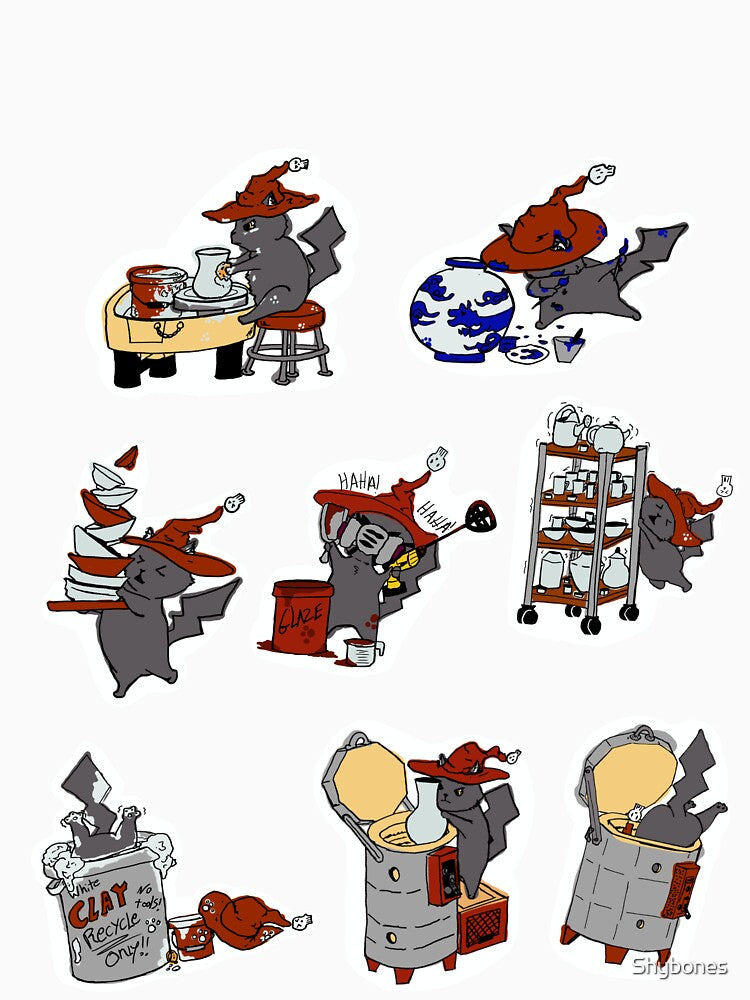 All pottery cats all the time by Shybones