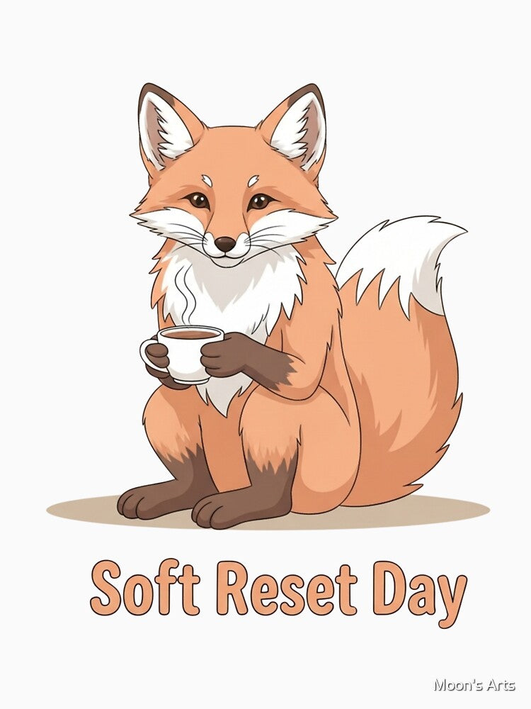 Pastel Fox Soft Reset Day Relaxing Meme Art by Moon's Arts