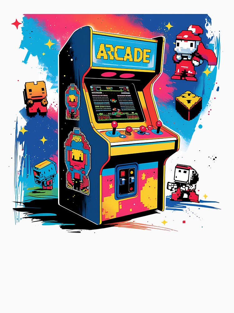 Retro Arcade Machine Art by Printiko