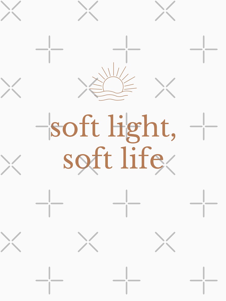 Soft Light, Soft Life: Minimalist Boho Sun Wellness Graphic by DailyVibesMerch