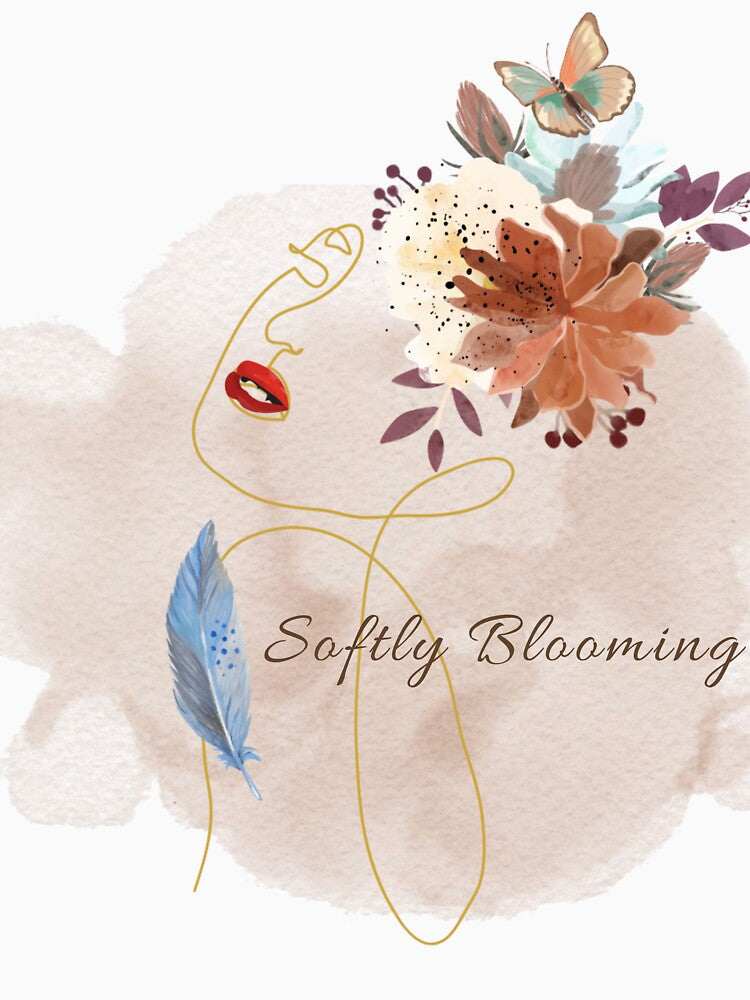 Softly Blooming – Feminine Floral Line Art Aesthetic by glowtrendz