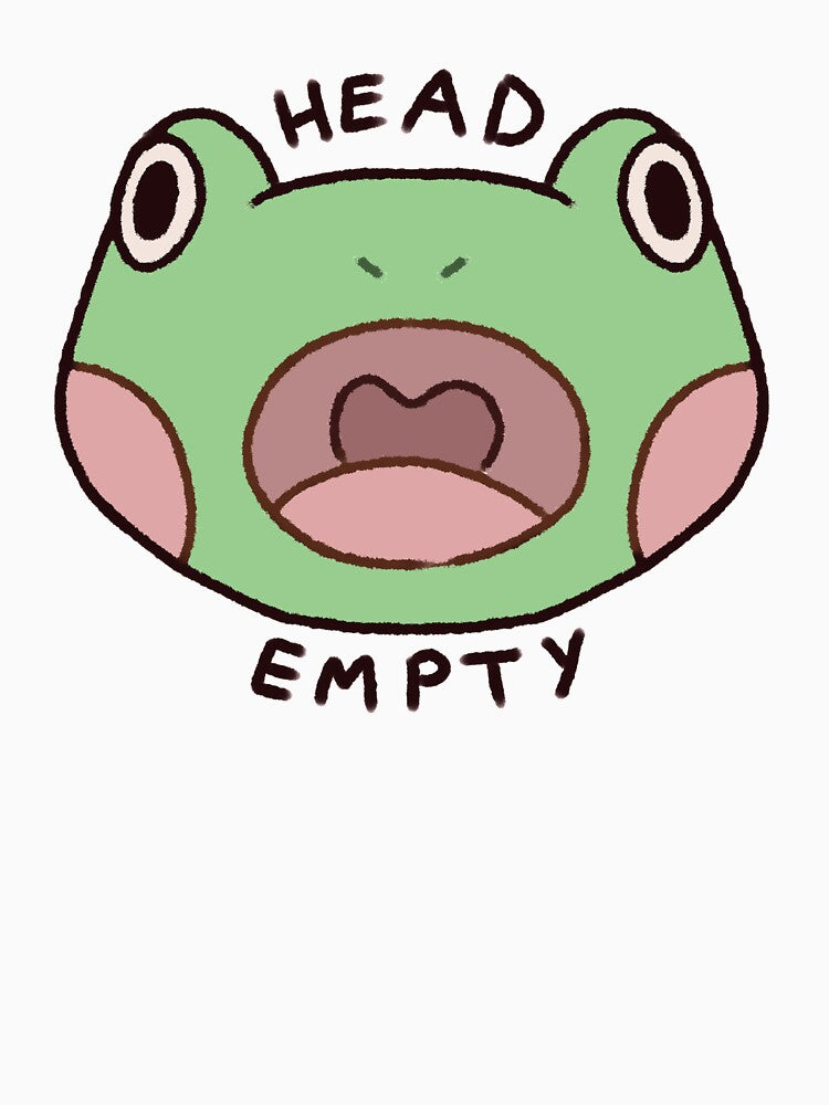 HEAD EMPTY frog by cavetorch
