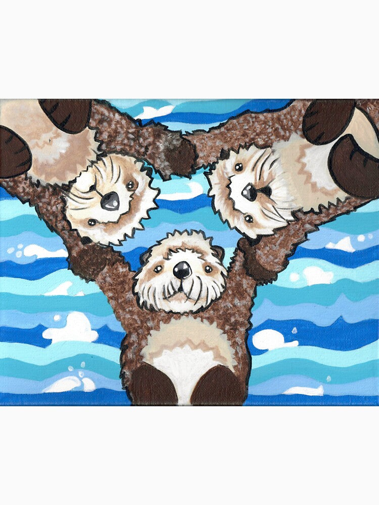 Otter Trio by ArtByBeatriz