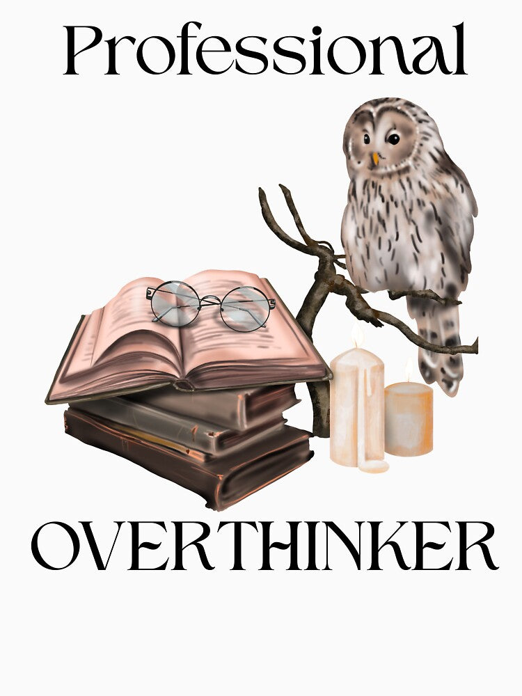 Professional Overthinker Owl Logo by logowannawear