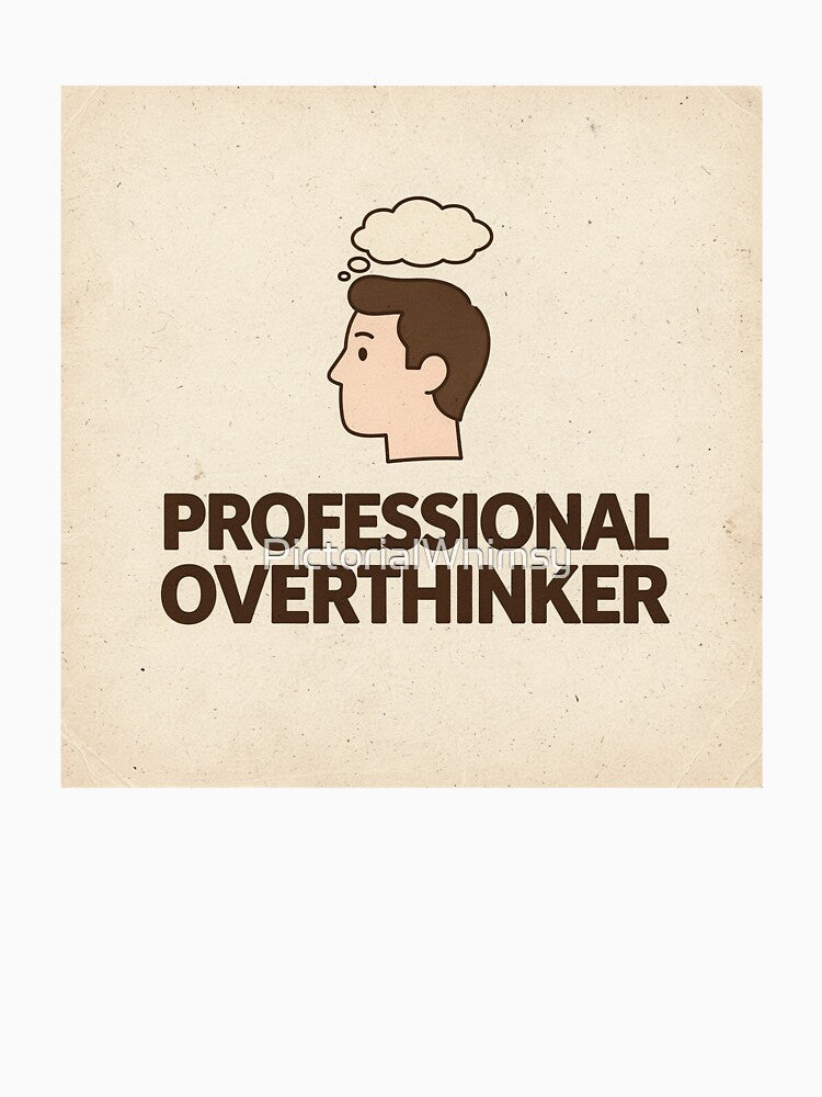Professional Overthinker Retro Poster by PictorialWhimsy