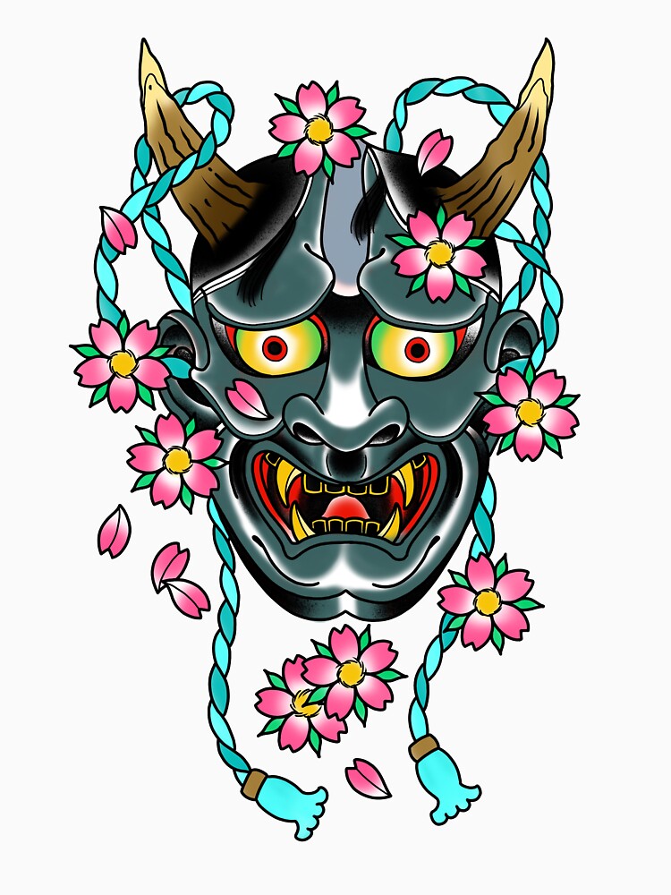 Traditional Tattoo Japanese Hannya Mask by stephenjshaw