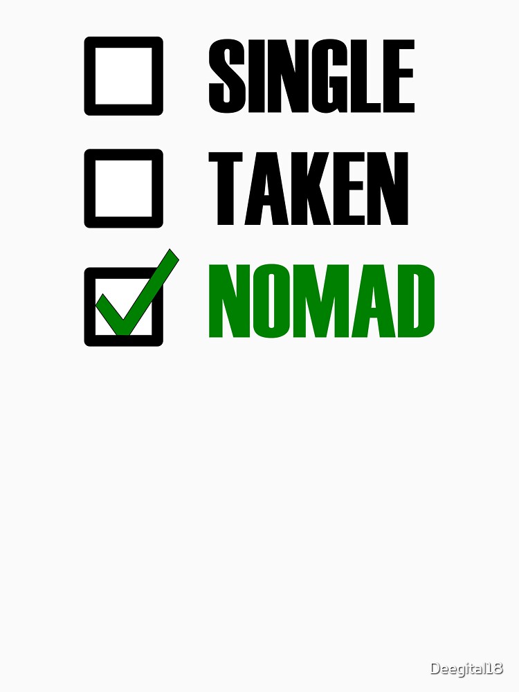 Funny Essentials: Single Taken Nomad Green tick check box - Sleek black and green typography design by Deegital18