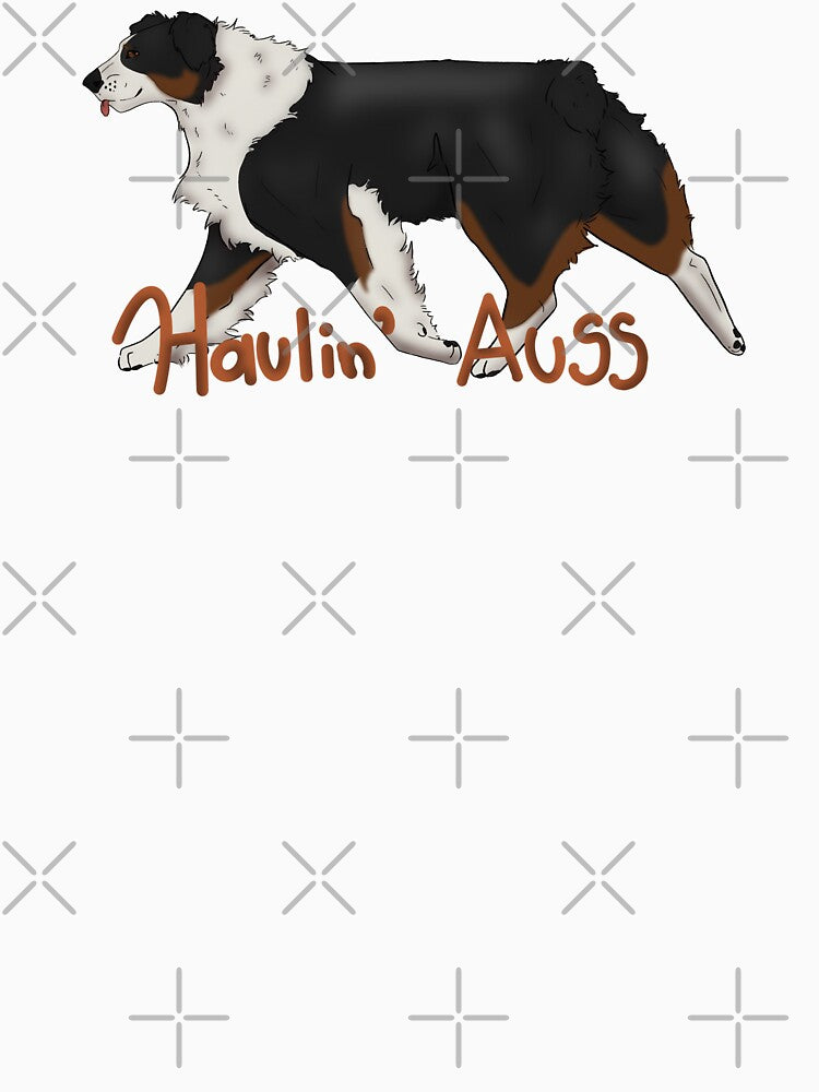 Haulin Auss Australian Shepherd Aussie - Black Tri Pet Gift by UptownMuttCreations