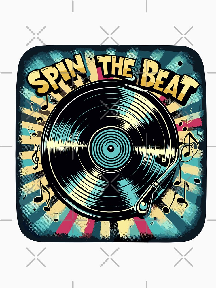 Spin the Beat Vinyl Art | Retro music design by Artifines