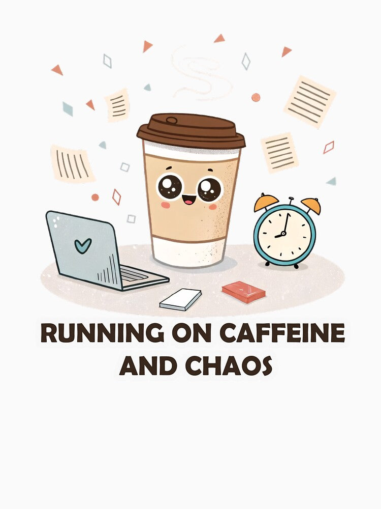 Running on caffeine and chaos by Ira Hosluliak