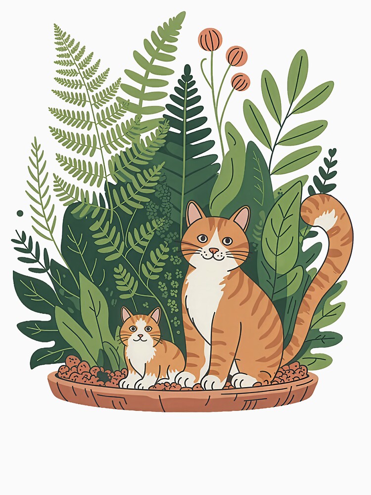 Cats in the Ferns by Jova521