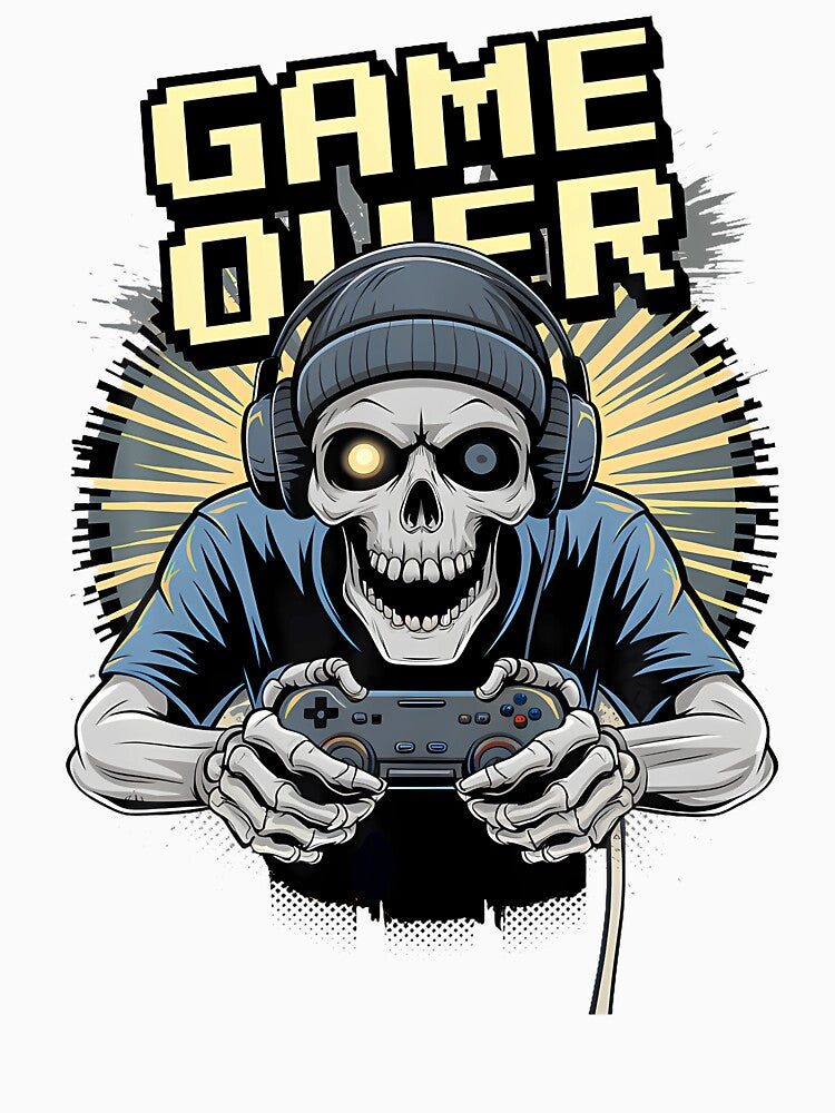 Game Over Vintage Retro Video Games Gaming Arcade by EarlineImogene
