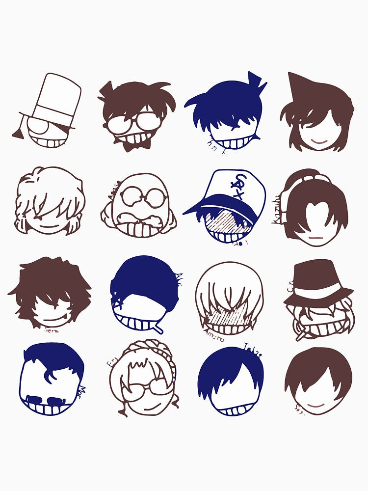 Detective Conan character icons by rania28