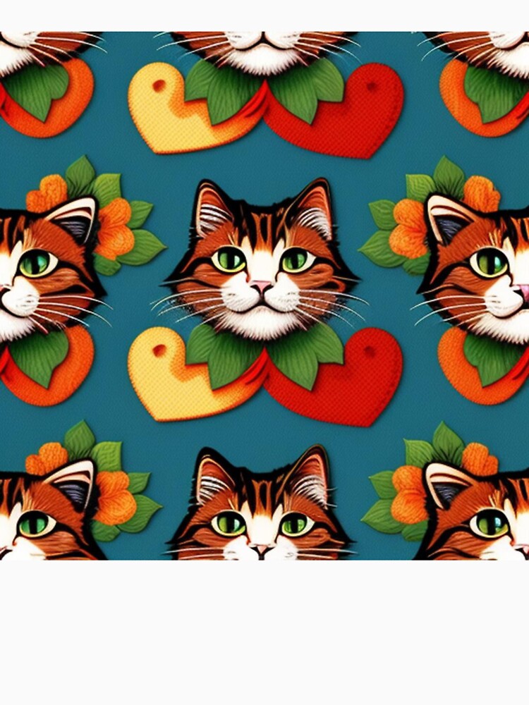 Cat and heart pattern by Roxburylane