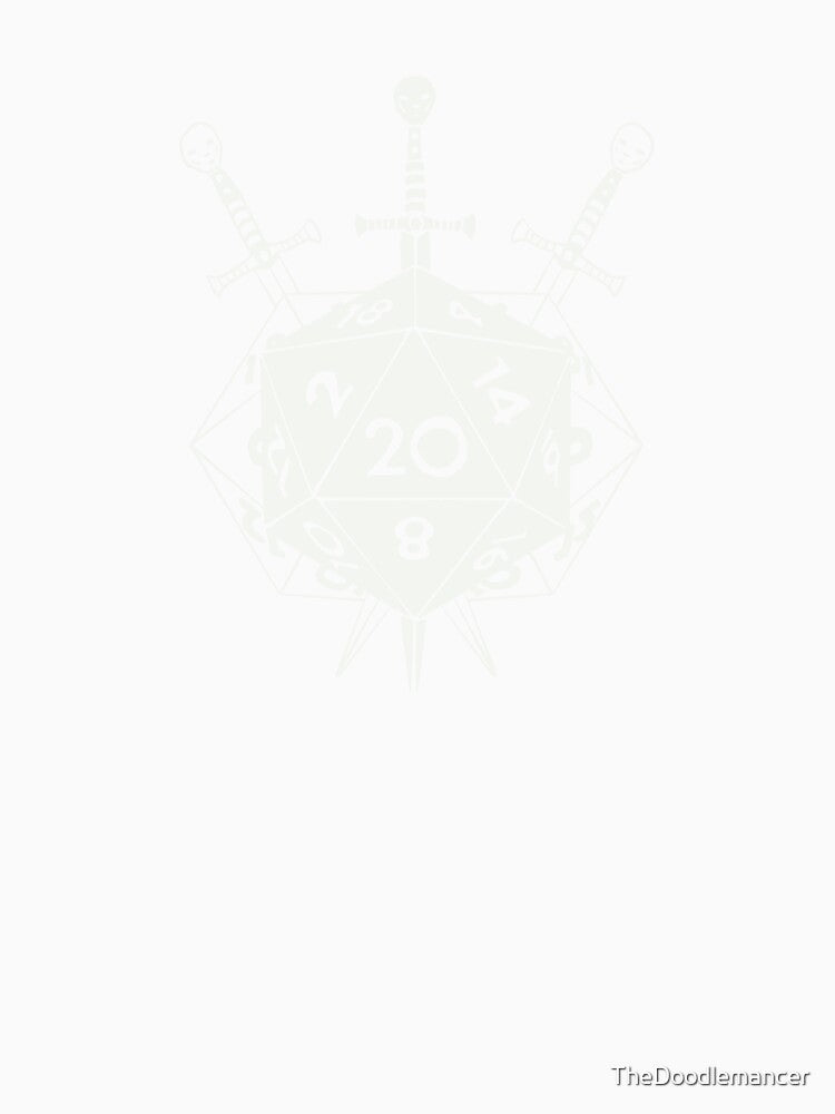 echos of a crit: fighter echo knight DnD dice (white) by TheDoodlemancer