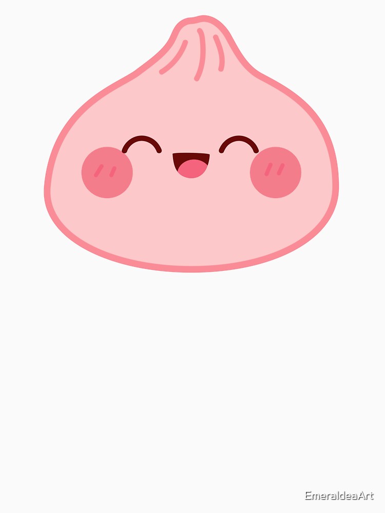 Red squishy Dumpling – Cute Kawaii Food Character Design by EmeraldeaArt