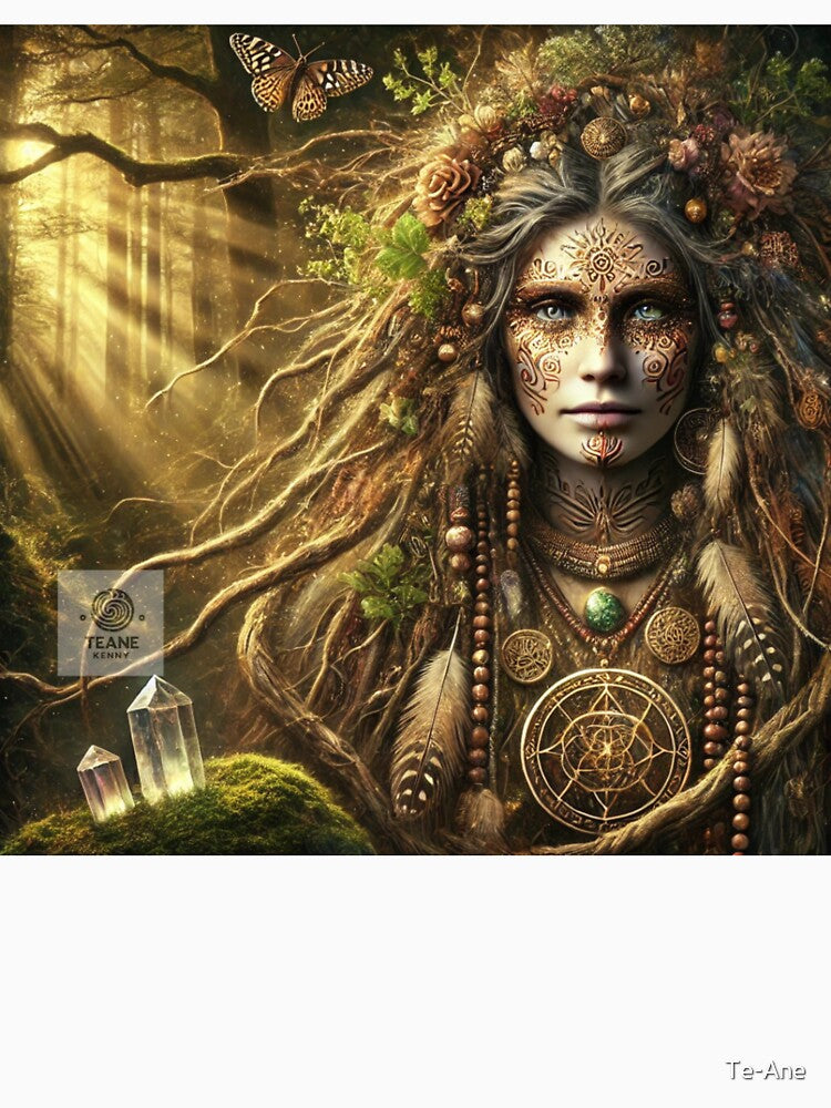 Earth Crystal Shaman - Guardian of Sacred Energy by Te-Ane