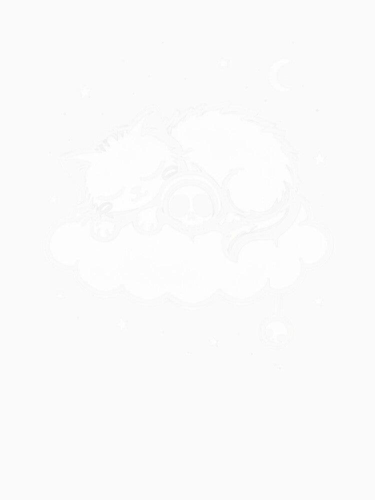 Sleeping Cat on Skull Cloud by Kina-design