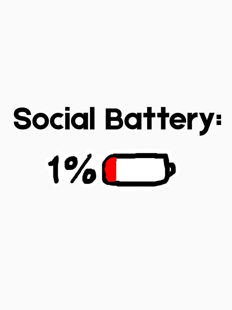 Social Battery Low - Funny Introvert & Gen Z Aesthetic Quote by Zeyzep