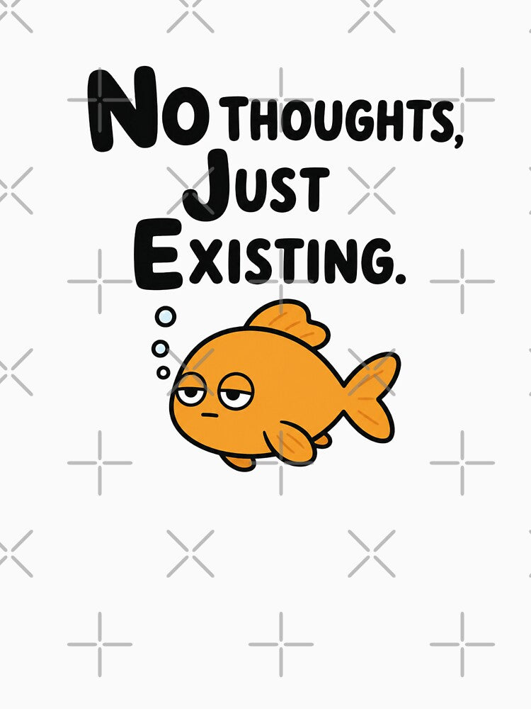 No thoughts just existing goldfish by vecart34