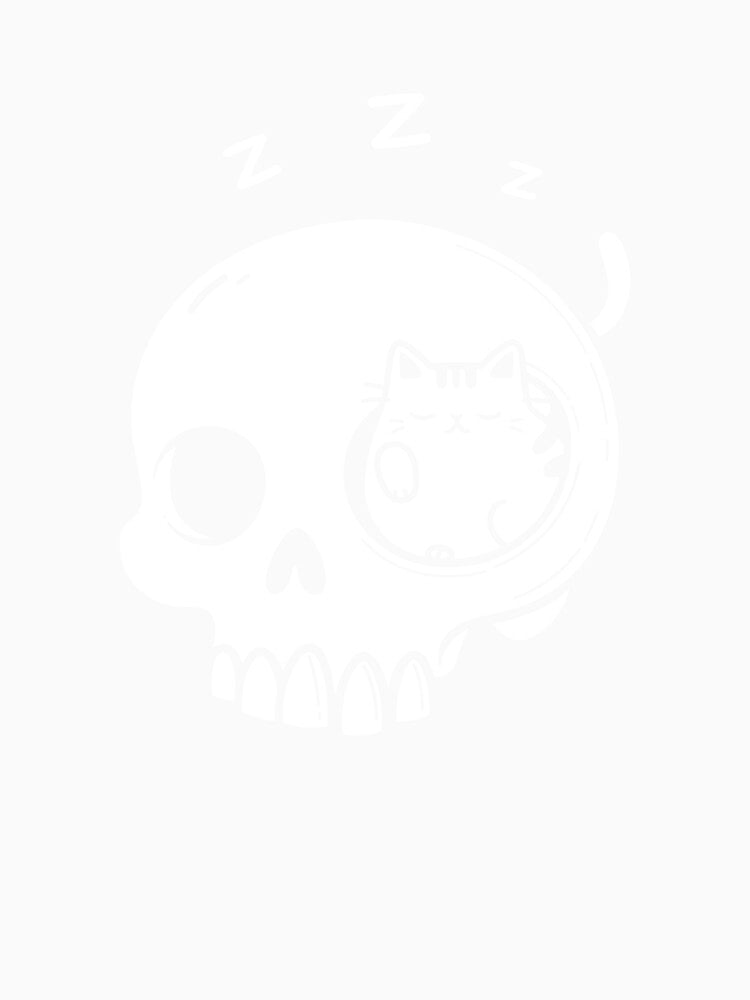 Sleeping Cat in Skull by Kina-design