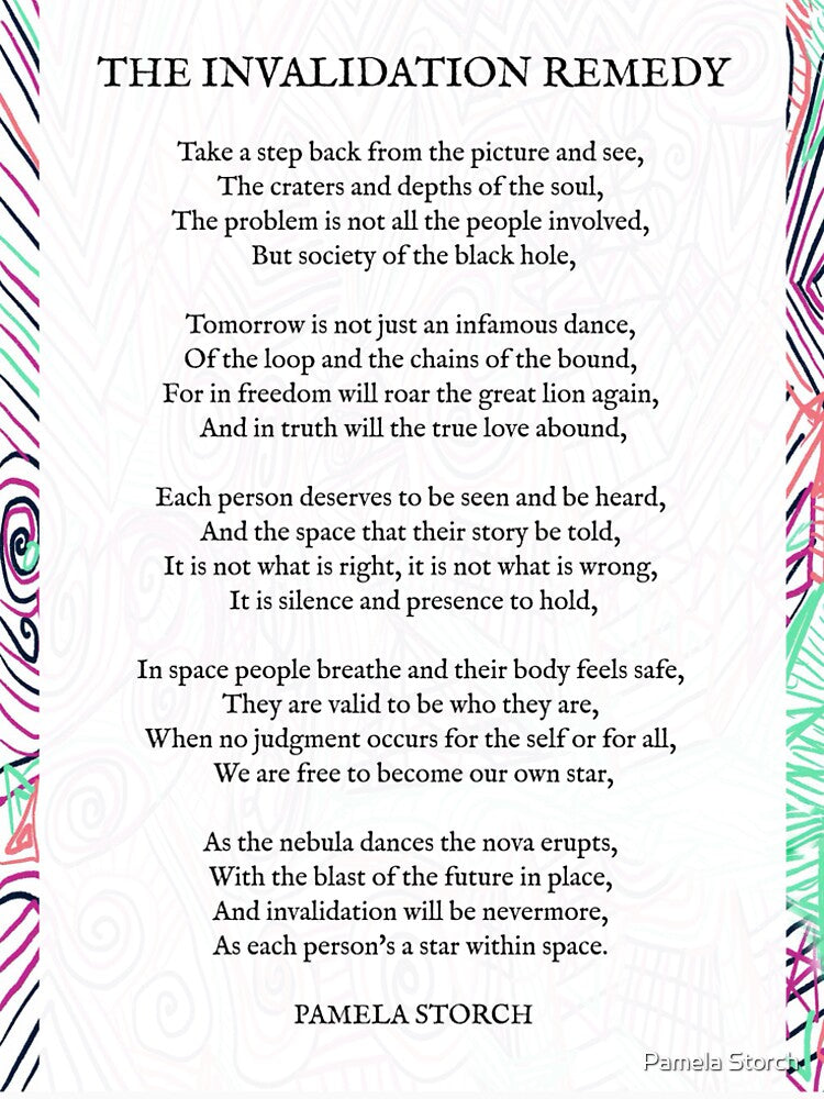 The Invalidation Remedy Poem by Pamela Storch by Pamela Storch