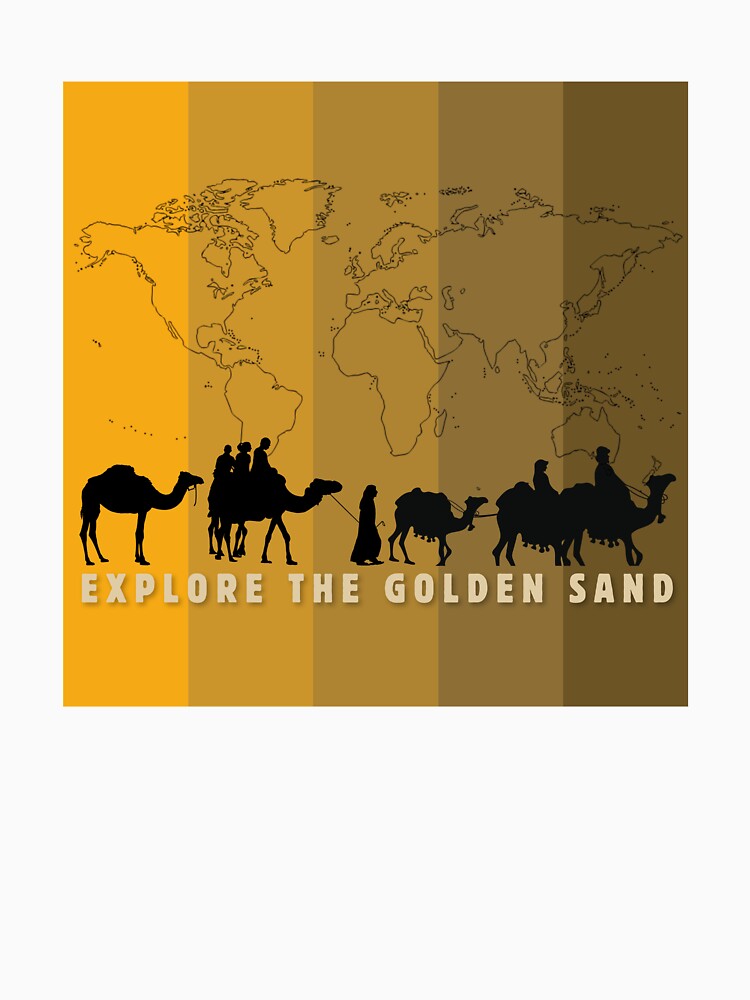 ​Ancient Silk Road Caravan - Explore The Golden Sand Vintage Map Art by Akarshani  Rumeshika