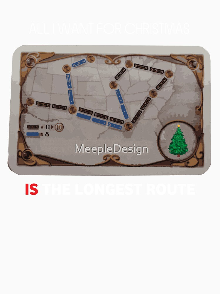 All I Want For Christmas Is The Longest Route - Board Games Design - Board Game Art by MeepleDesign