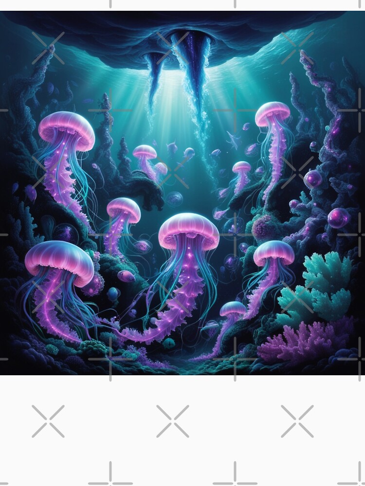 Mystic Purple Jellyfish Deep Sea Glow by Bilikaru