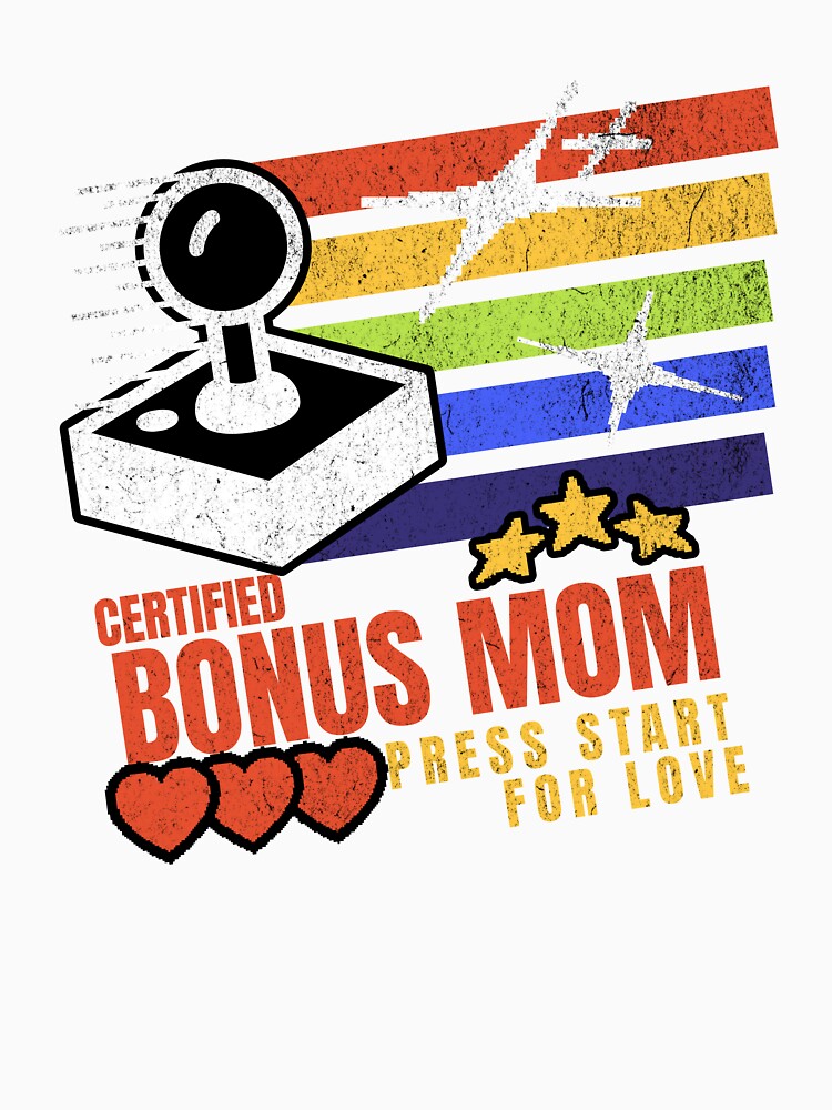 Certified Bonus Mom Retro Gaming Press Start for Love by Grade A Gifts