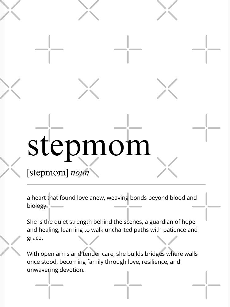 Stepmom Gift Print | Bonus Mom Definition Wall Art | Heartfelt Blended Family Decor | Mother's Day Typography Poster by shopcanva