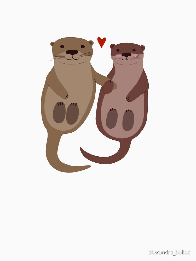 Otters holding hands by alexandra_belloc