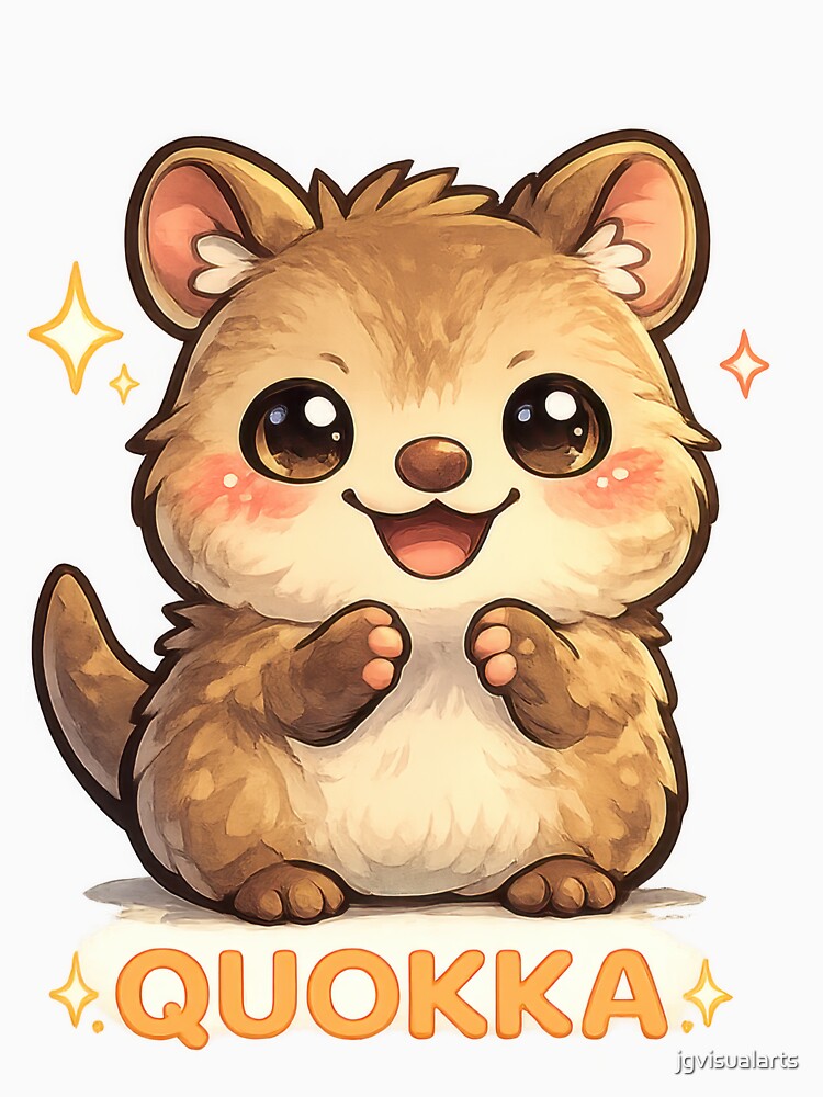 Quokka Kawaii Sticker (Cute Happy Quokka Character) by jgvisualarts