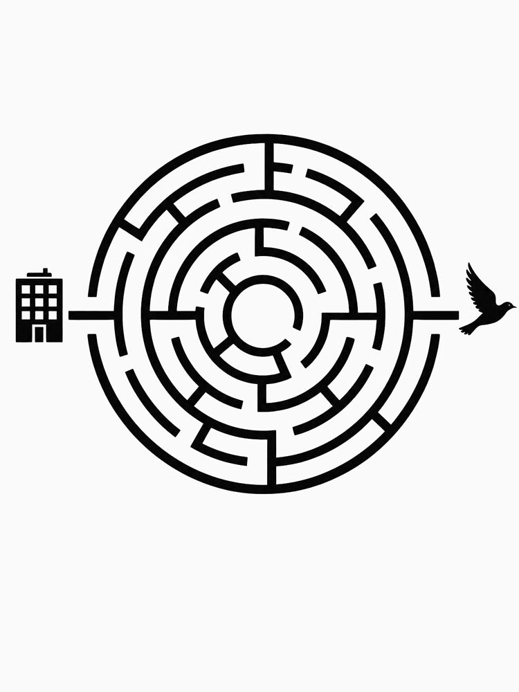 Maze Of The 9 To 5 Funny Corporate Escape Matrix Meme by PixelPublishing